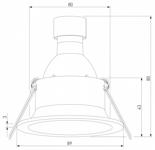 Встраиваемый светильник Elektrostandard Andi a070143 в Нижнем Новгороде фото 2