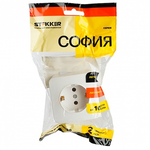 Розетка с заземлением Stekker София 49302 в Нижнем Новгороде фото 2