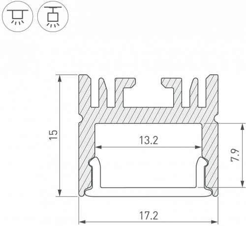 Профиль накладной Arlight ARH-LINE 046076 в Нижнем Новгороде фото 2