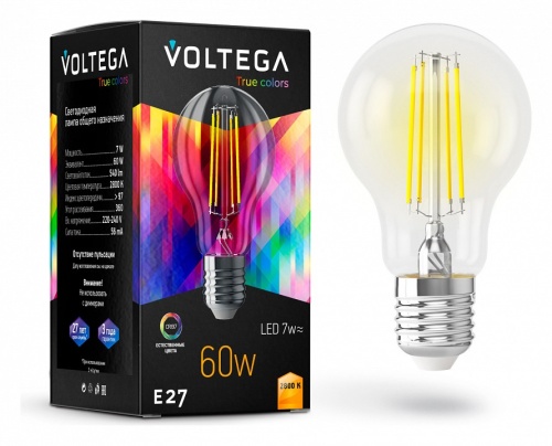 Лампа светодиодная Voltega General purpose bulb E27 7W High CRI E27 7Вт 2800K 7154 в Чебоксарах