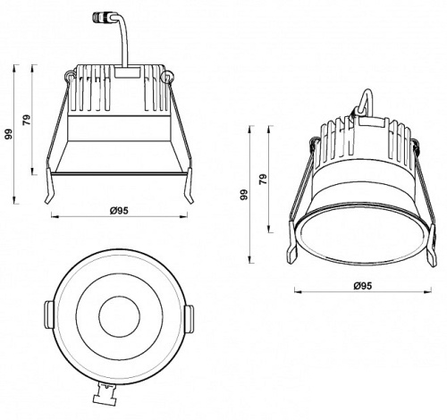 Встраиваемый светильник iLedex Mars 212-12W-D95-3000K-24DG-BK в Нижнем Новгороде фото 2