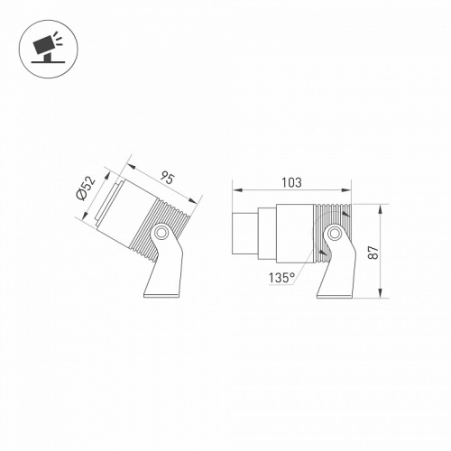 Настенно-потолочный прожектор Arlight ALT-RAY-ZOOM 051802(1) в Нижнем Новгороде фото 4