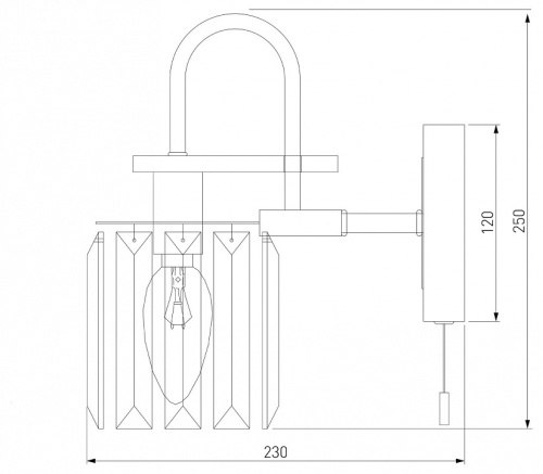 Бра Eurosvet Tenia 70090/1 черный в Белово фото 2