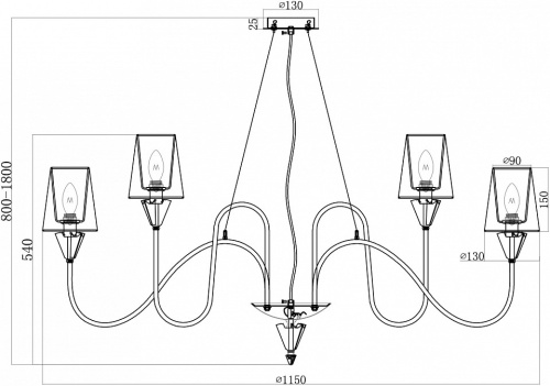 Подвесная люстра Maytoni Florero MOD078PL-12CH в Нижнем Новгороде фото 5