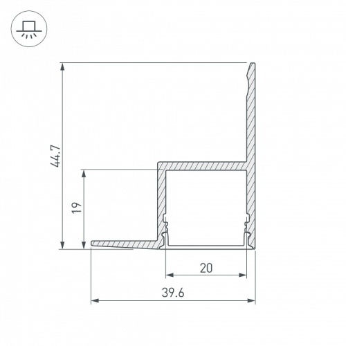 Профиль встраиваемый угловой внутренний Arlight ARH-CEIL-2000 ANOD 016150 в Нижнем Новгороде фото 2