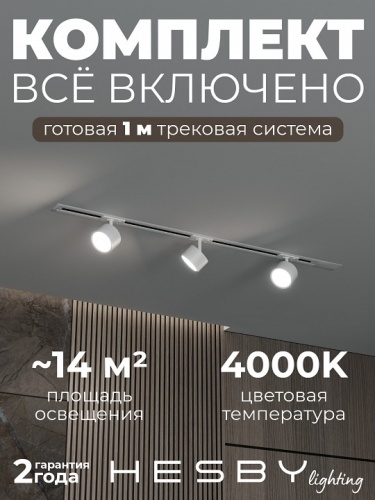 Комплект трековый Hesby Lighting Skylite №13 HSBL_kompl_S013_VI1W4K в Нижнем Новгороде