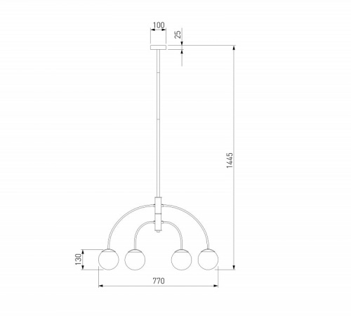 Люстра на штанге Eurosvet Cenacolo 30179/4 черный в Нижнем Новгороде фото 4