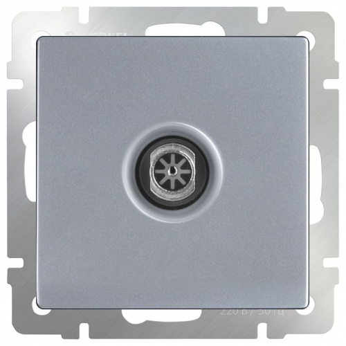 ТВ-розетка оконечная без рамки Werkel Серебряный WL06-TV в Нижнем Новгороде