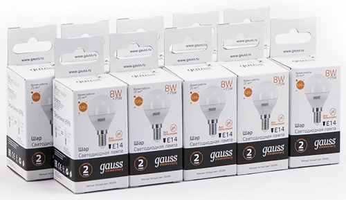 Лампа светодиодная Gauss LED Elementary Globe E14 8Вт 3000K 53118 в Нижнем Новгороде фото 4