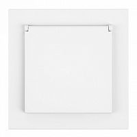 Розетка двойная с заземлением и со шторками, с крышкой Stekker Мия 50441 в Нижнем Новгороде