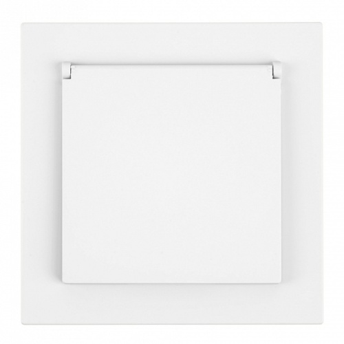 Розетка двойная с заземлением и со шторками, с крышкой Stekker Мия 50441 в Нижнем Новгороде