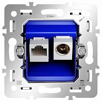 Механизм ТВ-розетки оконечные и розетки Ethernet RJ-45 Voltum S70 VLS0607M в Нижнем Новгороде