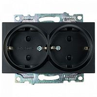 Розетка двойная с заземлением и со шторкой, без рамки Stekker Катрин 39612 в Нижнем Новгороде