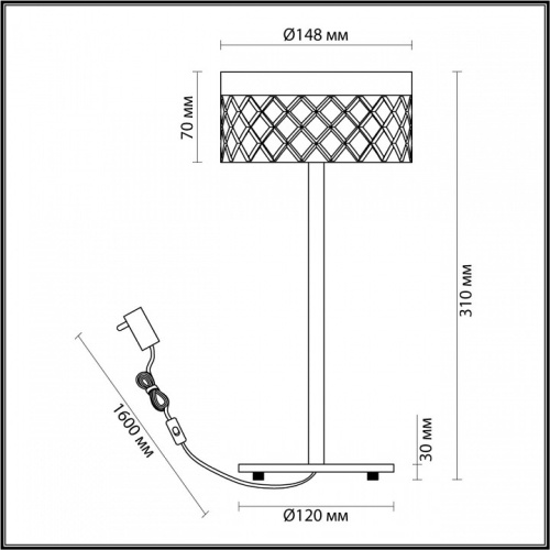 Настольная лампа декоративная Odeon Light Fivre 5032/7TL в Бородино фото 2