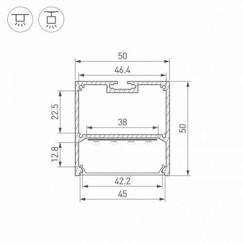 Профиль накладной Arlight LINE 059807 в Нижнем Новгороде фото 2