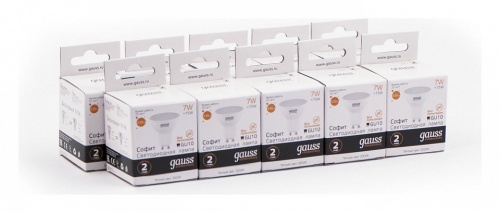 Лампа светодиодная Gauss Софит GU10 7Вт 3000K 13617 в Нижнем Новгороде фото 6