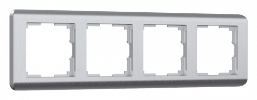 Рамка на 4 поста Werkel Stream серебряный W0042106 в Нижнем Новгороде