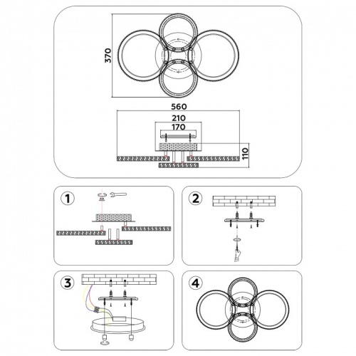 Потолочная люстра Ambrella Light FA FA9524 в Нижнем Новгороде фото 10