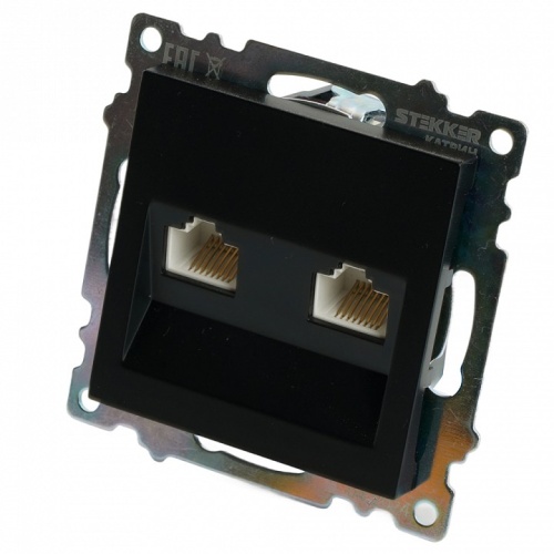 Розетка двойная Ethernet RJ-45 без рамки Stekker Катрин 50007 в Нижнем Новгороде фото 8