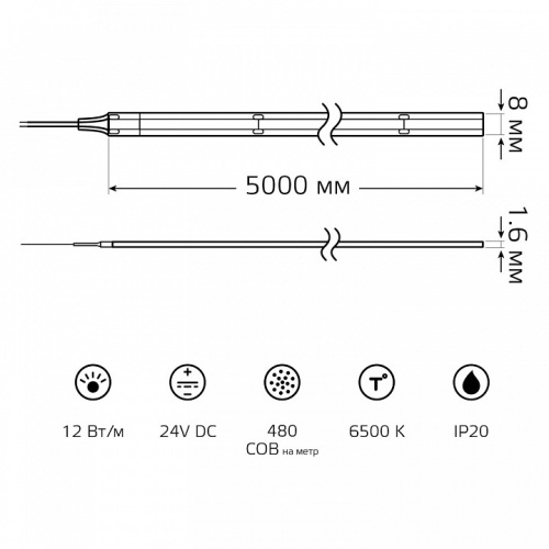 Лента светодиодная Gauss  23638052012 в Нижнем Новгороде фото 7
