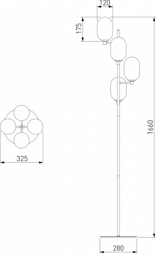 Торшер Eurosvet Loona 01161/4 латунь в Нижнем Новгороде фото 3