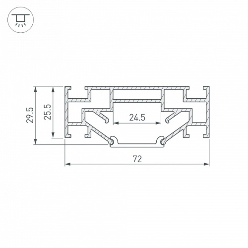 Профиль встраиваемый Arlight STRETCH 40060 в Нижнем Новгороде фото 2