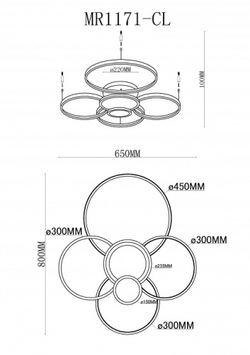 Потолочная люстра MyFar Nora MR1171-CL в Нижнем Новгороде фото 6