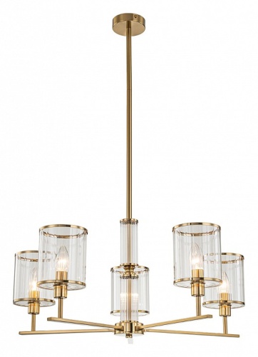 Люстра на штанге Indigo Dante 13022/5R Brass в Нижнем Новгороде фото 4