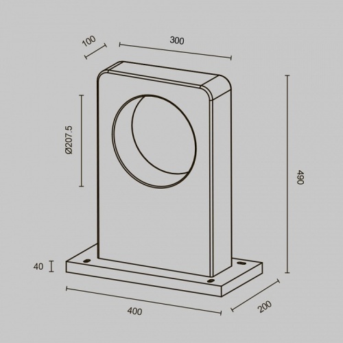 Наземный низкий светильник Maytoni Betone O469FL-L7CM3K в Бородино фото 2