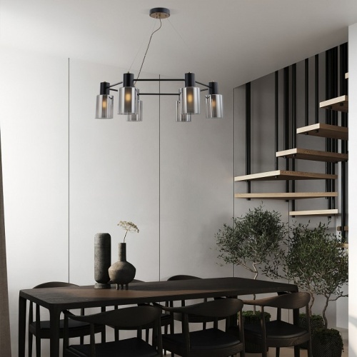 Подвесная люстра Eurosvet Notion 70219/6 черный/античная бронза в Нижнем Новгороде фото 4