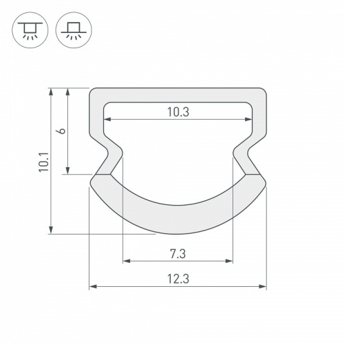 Профиль Arlight WPH-LINE-1210R-2000 OPAL 023303 в Нижнем Новгороде фото 2