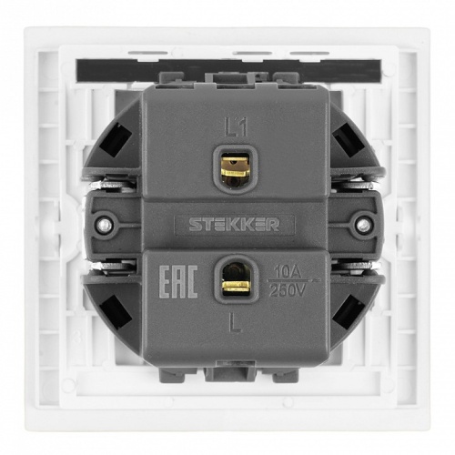 Выключатель одноклавишный с подсветкой без рамки Stekker Мия 50431 в Нижнем Новгороде фото 5