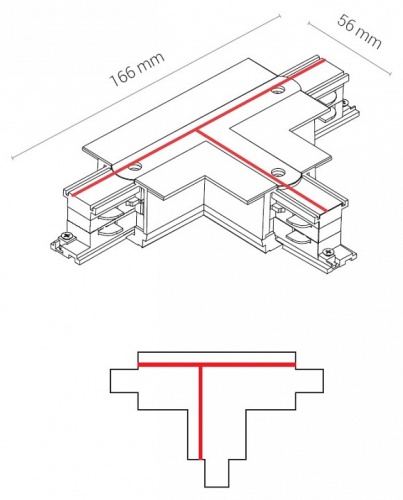 Токопровод T-образный правый Nowodvorski Ctls Power 8682 в Белово фото 3