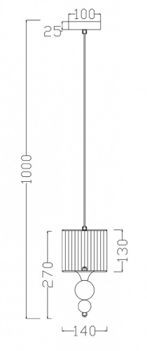 Подвесной светильник Freya Lauren FR5093PL-01CH в Гагарине фото 3