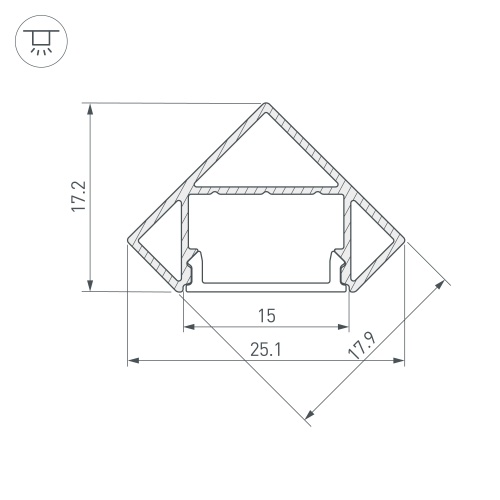 Профиль SL-KANT-H18-2000 BLACK (Arlight, Алюминий) в Советске фото 4