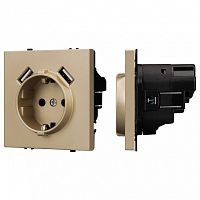 Розетка с заземлением и 2хUSB type A, без рамки Arlight SCT 054290 в Нижнем Новгороде