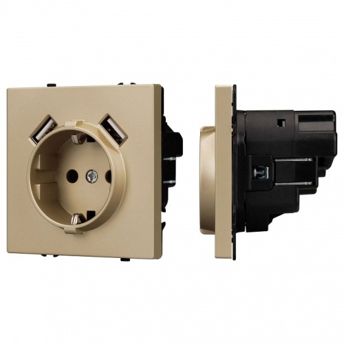 Розетка с заземлением и 2хUSB type A, без рамки Arlight SCT 054290 в Нижнем Новгороде