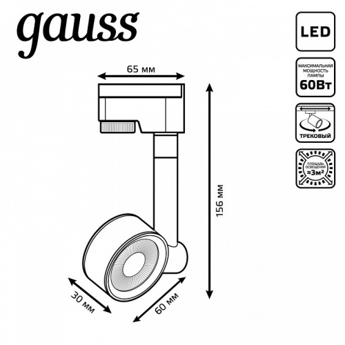 Светильник на штанге Gauss Track Light TR056 в Нижнем Новгороде фото 2