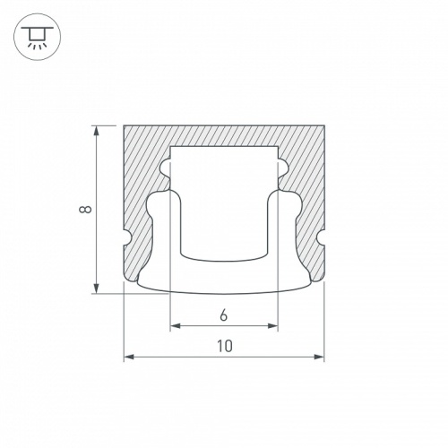 Профиль накладной Arlight ARH-MINI5-2000 ANOD 018827 в Нижнем Новгороде фото 2
