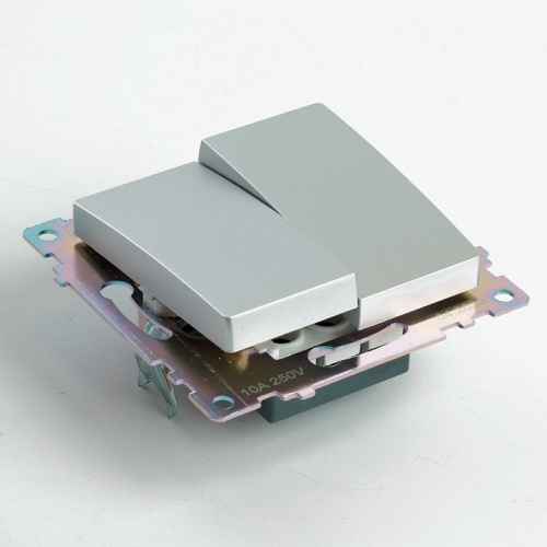 Переключатель двухклавишный без рамки Stekker Катрин 49168 в Нижнем Новгороде фото 3