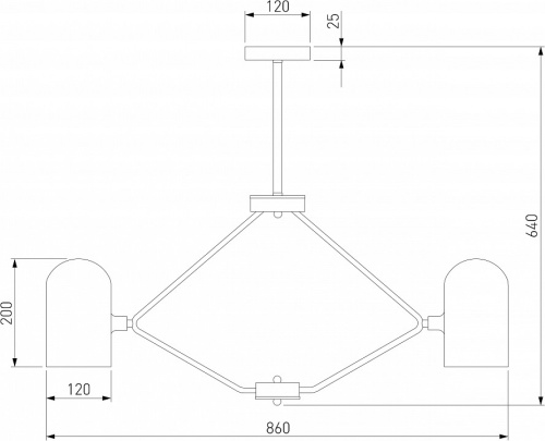 Люстра на штанге Eurosvet Bambola 60157/8 латунь в Нижнем Новгороде фото 3