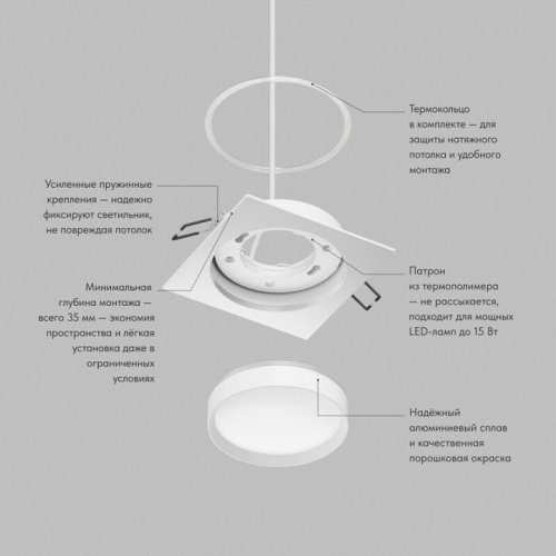 Встраиваемый светильник Denkirs RATIO DK-DH2001-WH в Нижнем Новгороде фото 4