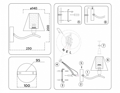 Бра Ambrella Light HIGH LIGHT LH57085 в Нижнем Новгороде фото 7