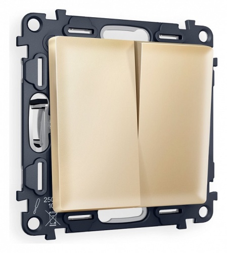 Выключатель двухклавишный без рамки Ambrella Volt ALFA MA603010 в Нижнем Новгороде