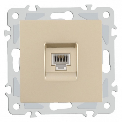 Розетка телефонная RJ-11 без рамки Arte Milano am-206 206.51-1.shampan в Нижнем Новгороде