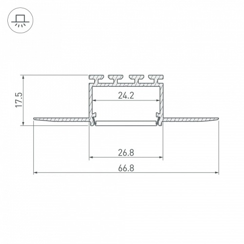 Профиль встраиваемый Arlight PLS 044849 в Нижнем Новгороде фото 2