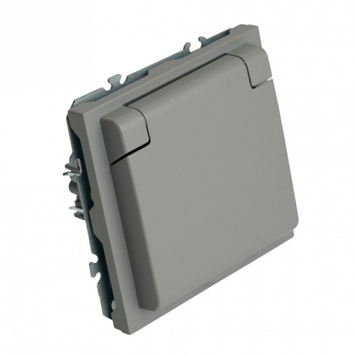 Розетка с заземлением и со шторкой, с крышкой Stekker Эмили 49956 в Нижнем Новгороде фото 8