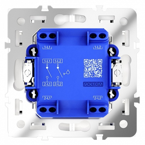 Выключатель двухклавишный без рамки Voltum S70 VLS020602 в Нижнем Новгороде фото 5
