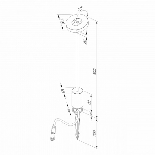 Наземный низкий светильник Elektrostandard Verano a068589 в Нижнем Новгороде фото 3