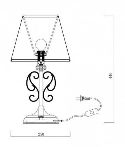 Настольная лампа декоративная Freya Driana FR2405-TL-01-BS в Бородино фото 4